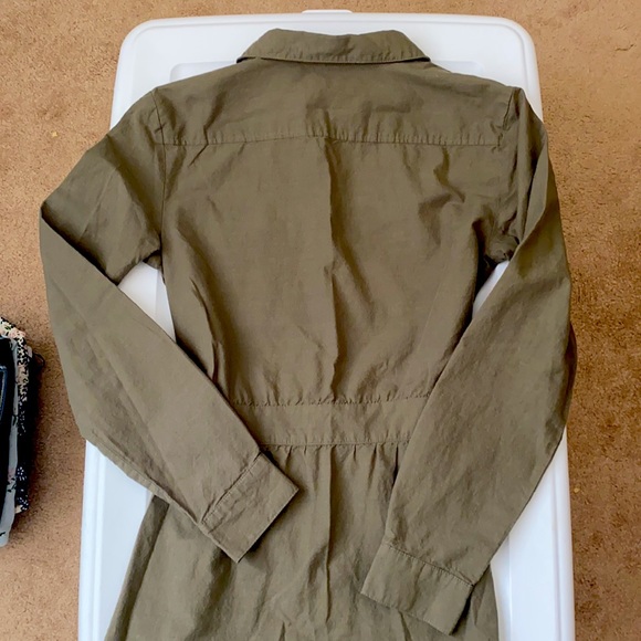 NWOT Army Green Cargo Style Dress - Picture 4 of 5